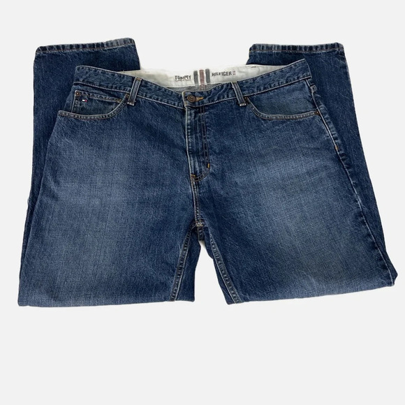 Tommy Hilfiger Men’s Jeans Classic Straight Blue Denim Size 38/30 - Picture 1 of 10
